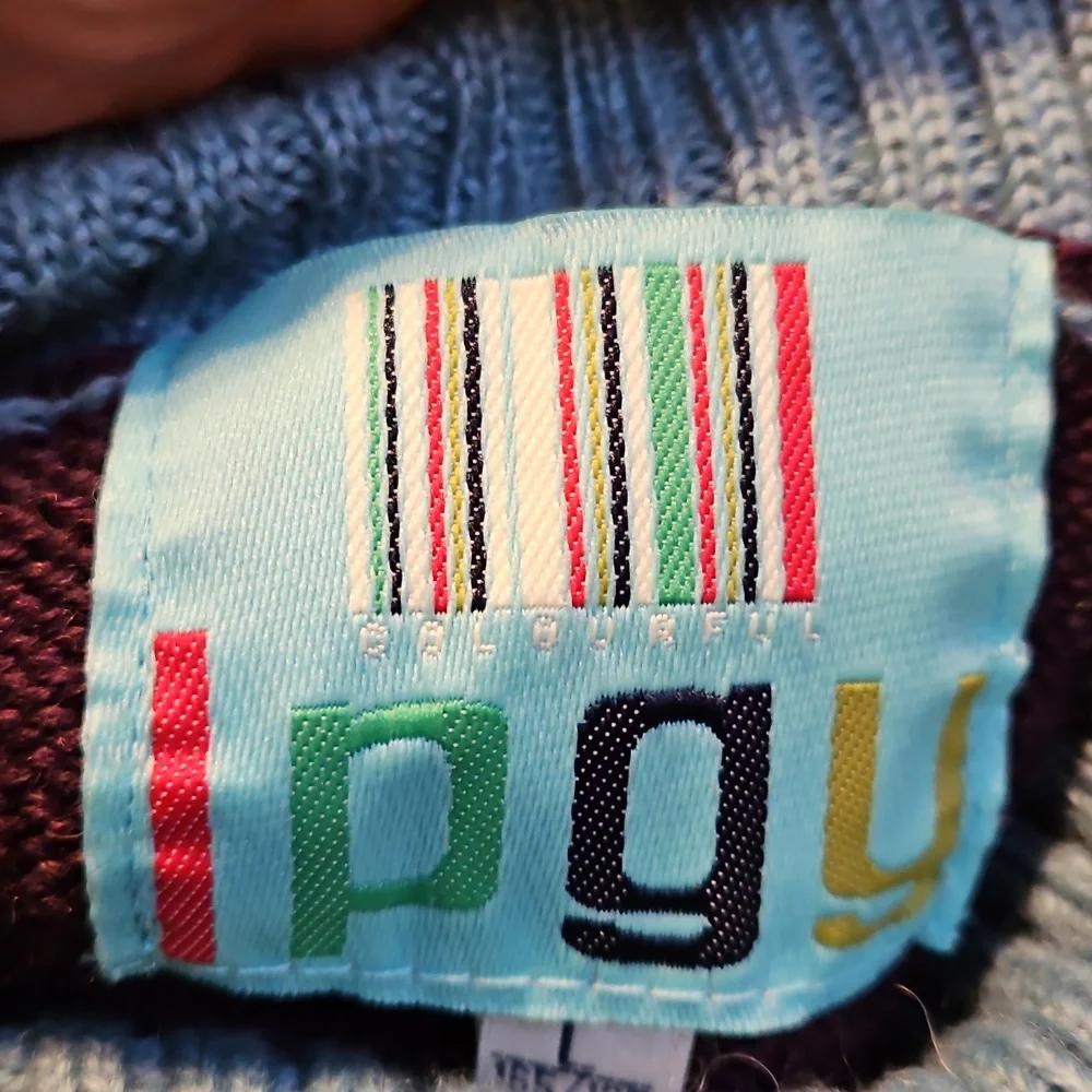 LAPAGAYO Knit Sweater with Cityscape Design that Says NIGHT - L NWT